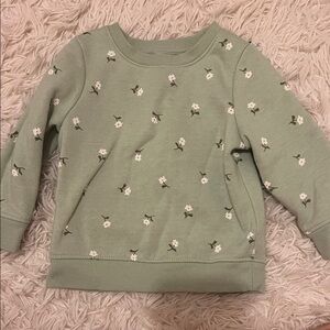 Floral Green Kids Sweatshirt